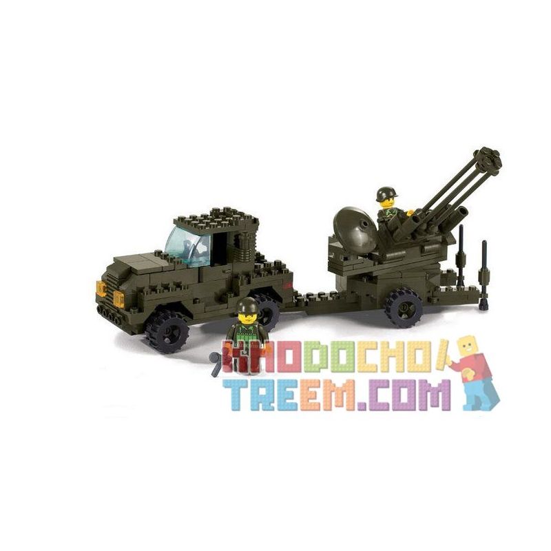 SLUBAN M38-B7300 B7300 7300 M38B7300 38-B7300 non Lego PHÁO PHÒNG KHÔNG bộ đồ chơi xếp lắp ráp ghép mô hình Military Army Quân Sự Bộ Đội 221 khối