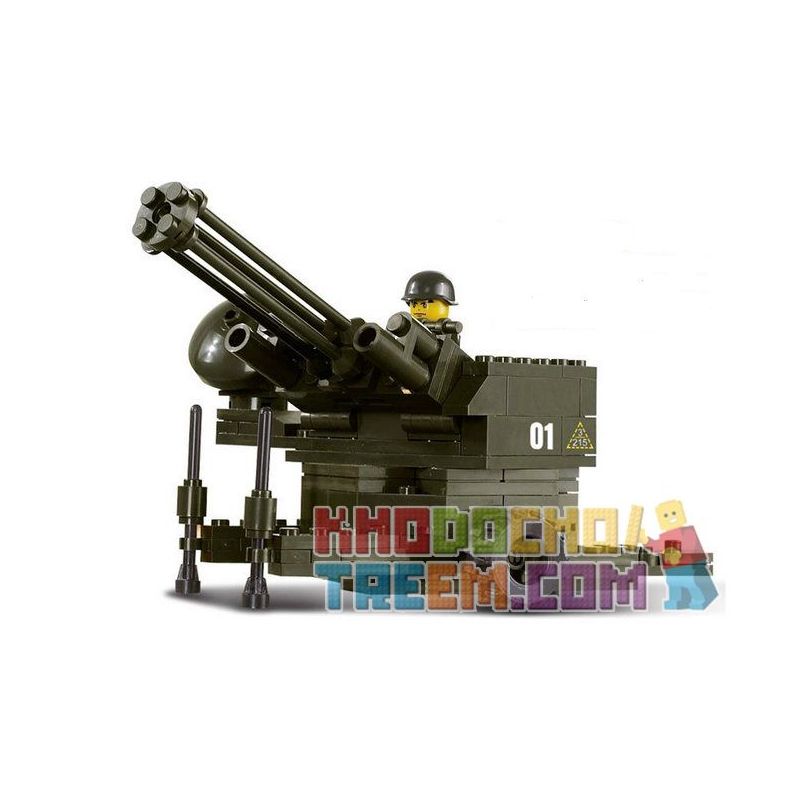 SLUBAN M38-B7300 B7300 7300 M38B7300 38-B7300 non  PHÁO PHÒNG KHÔNG bộ đồ chơi xếp lắp ráp ghép mô hình Military Army Quân Sự Bộ Đội 221 khối