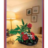 MouldKing 24130 Emerald Leaf Rose Xếp hình lắp ráp ghép mô hình hoa hồng ngọc lục bảo