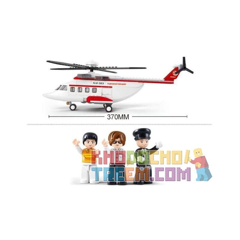 SLUBAN M38-B0363 B0363 0363 M38B0363 38-B0363 non  TRỰC THĂNG CÁ NHÂN bộ đồ chơi xếp lắp ráp ghép mô hình City AVIATION Thành Phố 259 khối