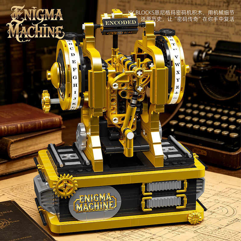 KAIYU KeeYee World K96295 Enigma Machine Xếp hình lắp ráp ghép mô hình Máy mật mã cơ học cổ điển Enigma