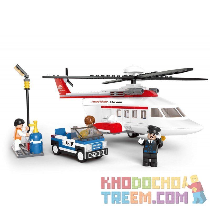 SLUBAN M38-B0363 B0363 0363 M38B0363 38-B0363 non  TRỰC THĂNG CÁ NHÂN bộ đồ chơi xếp lắp ráp ghép mô hình City AVIATION Thành Phố 259 khối
