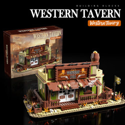 GOQI GQ-3077 Western Pub Xếp hình lắp ráp ghép mô hình Quán rượu miền Tây
