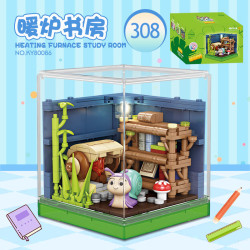 KAZI GBL BOZHI KY80086 Xếp hình lắp ráp ghép mô hình 6 loại Thế giới côn trùng dễ thương: Phòng tắm hoa, Bếp tổ ong, Phòng học bếp, Phòng trà lá sen, Phòng ngủ gốc cây, Phòng khách lỗ cây