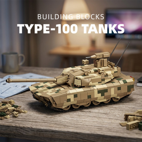 12GO 91011 Type-100 Tank Xếp hình lắp ráp ghép mô hình Xe tăng loại 100 1:35