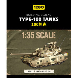 12GO 91011 Type-100 Tank Xếp hình lắp ráp ghép mô hình Xe tăng loại 100 1:35