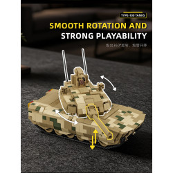 12GO 91011 Type-100 Tank Xếp hình lắp ráp ghép mô hình Xe tăng loại 100 1:35