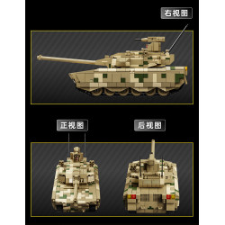 12GO 91011 Type-100 Tank Xếp hình lắp ráp ghép mô hình Xe tăng loại 100 1:35