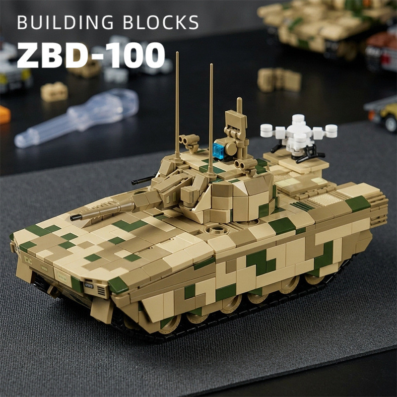 12GO 91012 ZBD-100 Xếp hình lắp ráp ghép mô hình Xe tăng hỗ trợ Type 100 1:35
