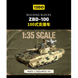 12GO 91012 ZBD-100 Xếp hình lắp ráp ghép mô hình Xe tăng hỗ trợ Type 100 1:35