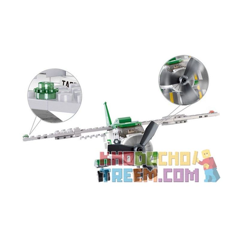 SLUBAN M38-B0362 B0362 0362 M38B0362 38-B0362 non  MÁY BAY VẬN TẢI CÁNH QUẠT NHỎ bộ đồ chơi xếp lắp ráp ghép mô hình City AVIATION Thành Phố 251 khối