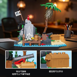 Xbert 66076 Xếp hình lắp ráp ghép mô hình Đảo Kho Báu Đá Rạn san hô