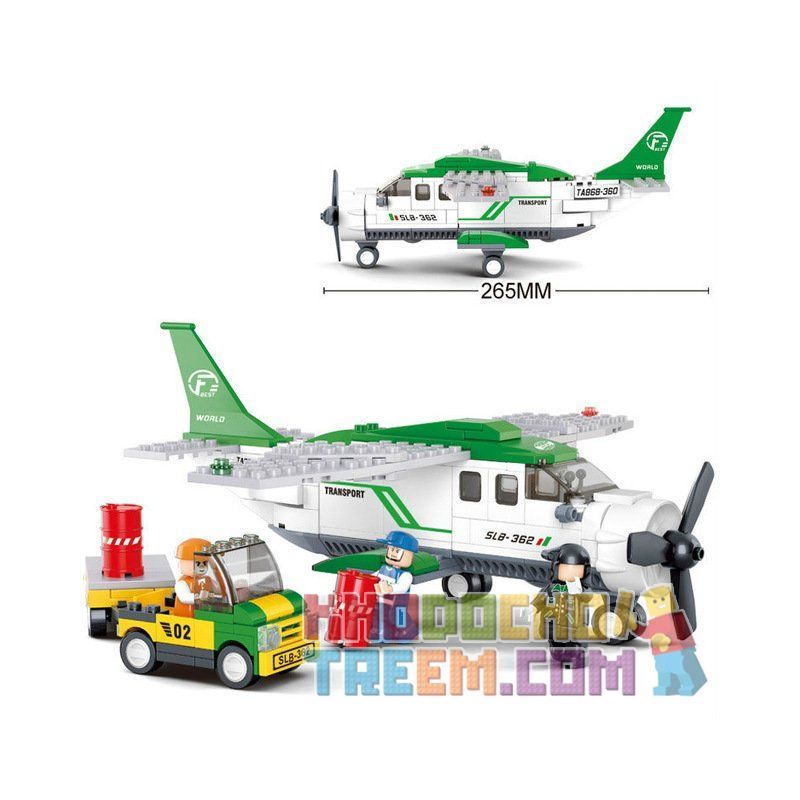 SLUBAN M38-B0362 B0362 0362 M38B0362 38-B0362 non  MÁY BAY VẬN TẢI CÁNH QUẠT NHỎ bộ đồ chơi xếp lắp ráp ghép mô hình City AVIATION Thành Phố 251 khối