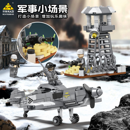 KAZI GBL BOZHI KY82081 Xếp hình lắp ráp ghép mô hình tiêm kích BF-109