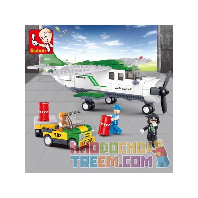 SLUBAN M38-B0362 B0362 0362 M38B0362 38-B0362 non  MÁY BAY VẬN TẢI CÁNH QUẠT NHỎ bộ đồ chơi xếp lắp ráp ghép mô hình City AVIATION Thành Phố 251 khối