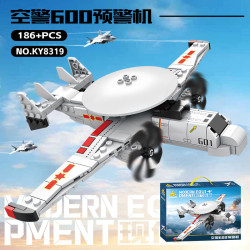 KAZI GBL BOZHI KY8319 Xếp hình lắp ráp ghép mô hình Máy bay cảnh báo sớm 600 của Cảnh sát Hàng không