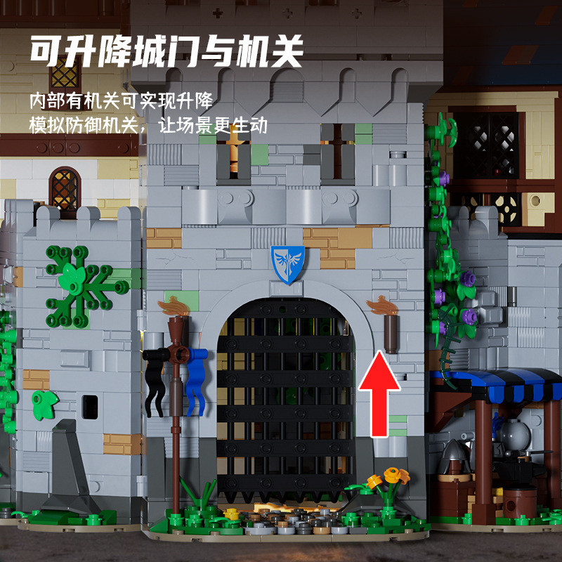 Xbert 66180 Border Castle Xếp hình lắp ráp ghép mô hình Lâu đài Blackhawk Lâu đài thời trung cổ Pháo đài biên giới