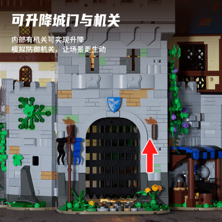 Xbert 66180 Border Castle Xếp hình lắp ráp ghép mô hình Lâu đài Blackhawk Lâu đài thời trung cổ Pháo đài biên giới