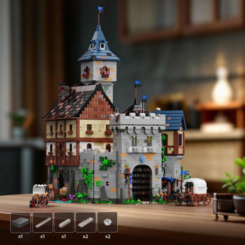 Xbert 66180 Border Castle Xếp hình lắp ráp ghép mô hình Lâu đài Blackhawk Lâu đài thời trung cổ Pháo đài biên giới