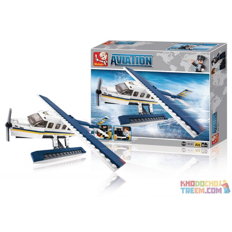 SLUBAN M38-B0361 B0361 0361 M38B0361 38-B0361 Xếp hình kiểu  CITY Seaplane Thủy Phi Cơ Cá Nhân 214 khối