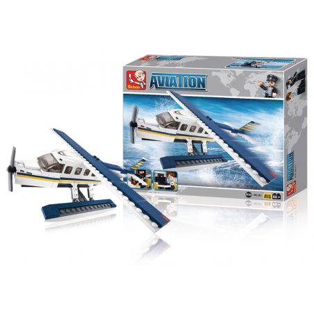 SLUBAN M38-B0361 B0361 0361 M38B0361 38-B0361 Xếp hình kiểu  CITY Seaplane Thủy Phi Cơ Cá Nhân 214 khối