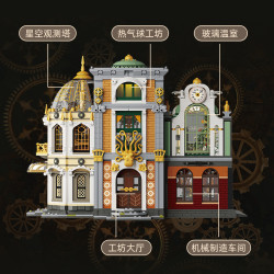 Xbert 66214 Xếp hình lắp ráp ghép mô hình xưởng steampunk