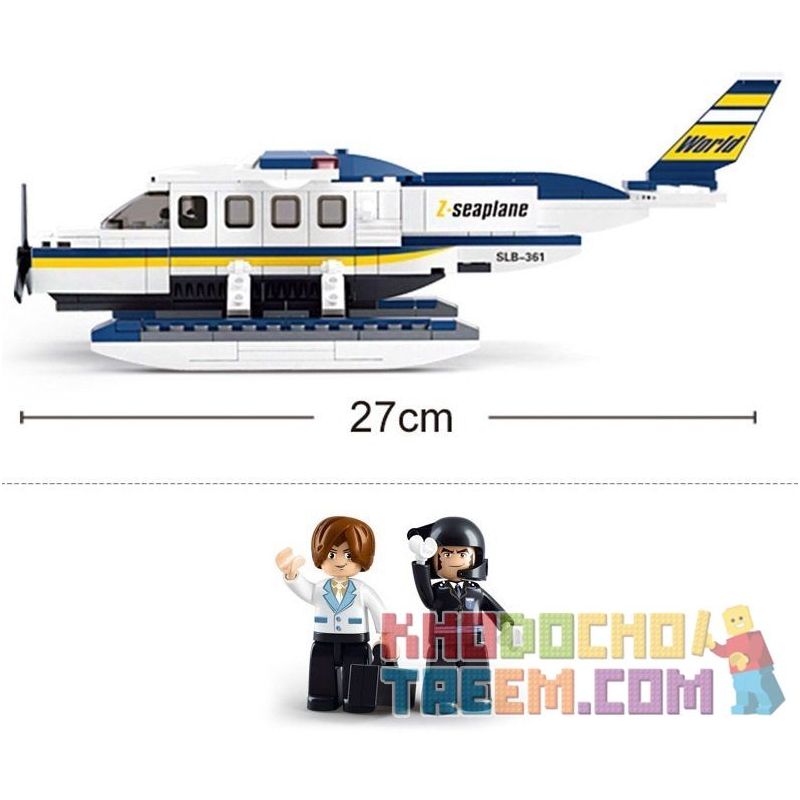 SLUBAN M38-B0361 B0361 0361 M38B0361 38-B0361 Xếp hình kiểu  CITY Seaplane Thủy Phi Cơ Cá Nhân 214 khối