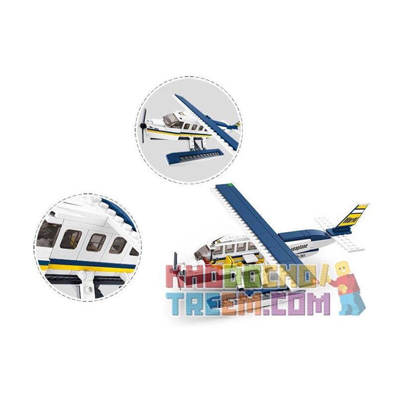 SLUBAN M38-B0361 B0361 0361 M38B0361 38-B0361 Xếp hình kiểu  CITY Seaplane Thủy Phi Cơ Cá Nhân 214 khối