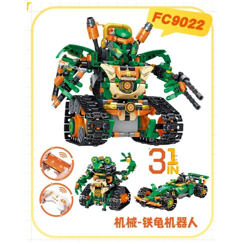 Forange FC9022 Xếp hình lắp ráp ghép mô hình Robot Rùa Sắt Cơ Khí 3 Biến Hình