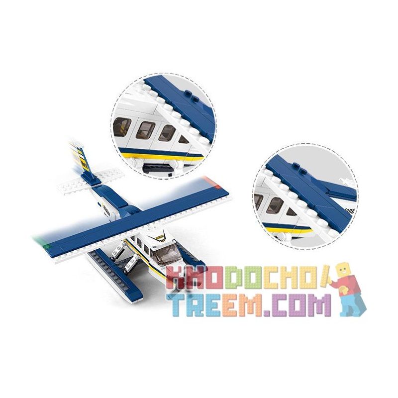 SLUBAN M38-B0361 B0361 0361 M38B0361 38-B0361 Xếp hình kiểu  CITY Seaplane Thủy Phi Cơ Cá Nhân 214 khối