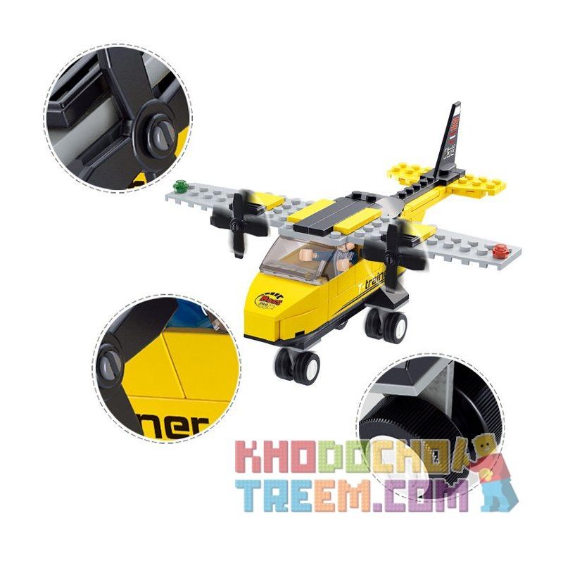 SLUBAN M38-B0360 B0360 0360 M38B0360 38-B0360 non  MÁY BAY TẬP LÁI bộ đồ chơi xếp lắp ráp ghép mô hình City AVIATION Thành Phố 110 khối