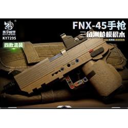 KUYU MOXING KY7295-2 Xếp hình lắp ráp ghép mô hình Mẫu súng lục delta FNX-45