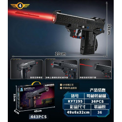 KUYU MOXING KY7295-4 Xếp hình lắp ráp ghép mô hình Mẫu súng lục delta QSG92
