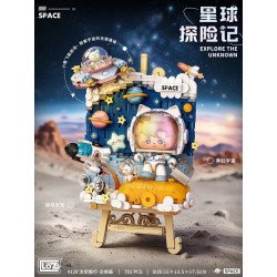 LOZ 4128 Xếp hình lắp ráp ghép mô hình Tranh 3D du hành vũ trụ