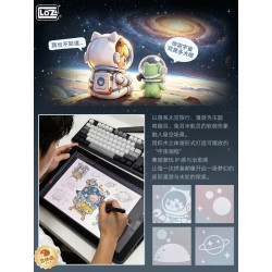 LOZ 4128 Xếp hình lắp ráp ghép mô hình Tranh 3D du hành vũ trụ
