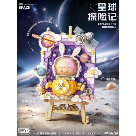 LOZ 4129 Xếp hình lắp ráp ghép mô hình Tranh 3D Hành Tinh Lang Thang