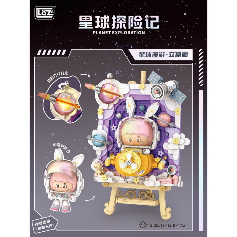 LOZ 4129 Xếp hình lắp ráp ghép mô hình Tranh 3D Hành Tinh Lang Thang