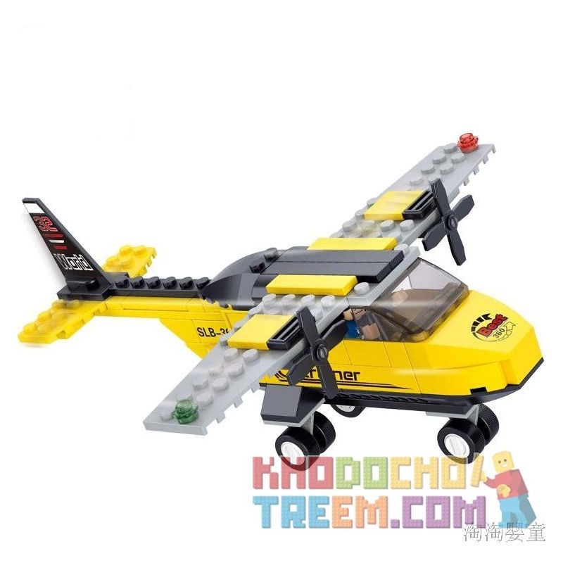 SLUBAN M38-B0360 B0360 0360 M38B0360 38-B0360 non Lego MÁY BAY TẬP LÁI bộ đồ chơi xếp lắp ráp ghép mô hình City AVIATION Thành Phố 110 khối