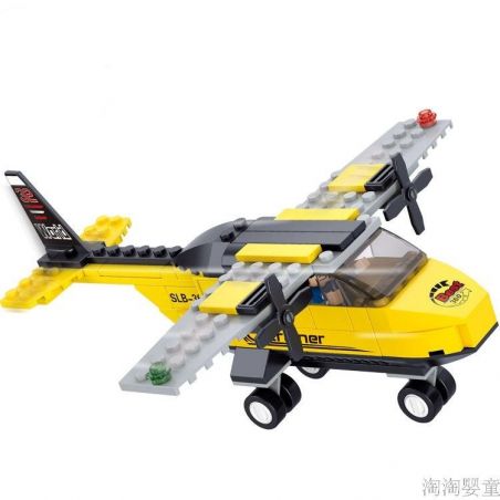 SLUBAN M38-B0360 B0360 0360 M38B0360 38-B0360 non  MÁY BAY TẬP LÁI bộ đồ chơi xếp lắp ráp ghép mô hình City AVIATION Thành Phố 110 khối