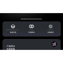 EIKEE Y18013 Xếp hình lắp ráp ghép mô hình Xe đua Mercedes Benz F1 tỷ lệ 1:8