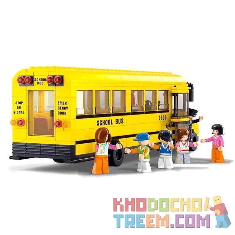 SLUBAN M38-B0506 B0506 0506 M38B0506 38-B0506 non  XE BUÝT TRƯỜNG HỌC bộ đồ chơi xếp lắp ráp ghép mô hình City CITY BUS Thành Phố 382 khối