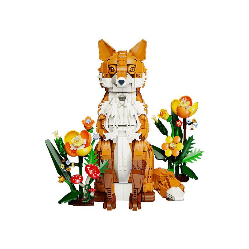 Kqiboxxr KQ204 Fox Jungle Xếp hình lắp ráp ghép mô hình cáo rừng