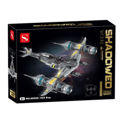 double height 60559 Shadowed Wing Xếp hình lắp ráp ghép mô hình Máy bay chiến đấu không-thời gian giữa các vì sao Máy bay chiến đấu sao Dark Naboo N-1