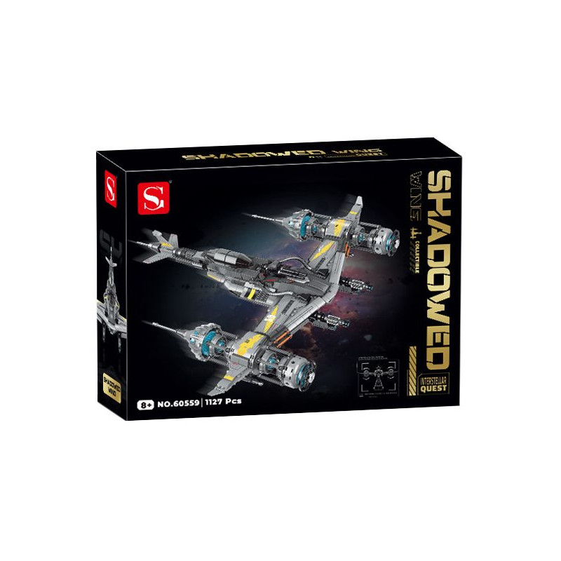 double height 60559 Shadowed Wing Xếp hình lắp ráp ghép mô hình Máy bay chiến đấu không-thời gian giữa các vì sao Máy bay chiến đấu sao Dark Naboo N-1