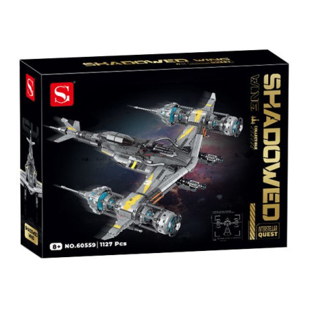 double height 60559 Shadowed Wing Xếp hình lắp ráp ghép mô hình Máy bay chiến đấu không-thời gian giữa các vì sao Máy bay chiến đấu sao Dark Naboo N-1