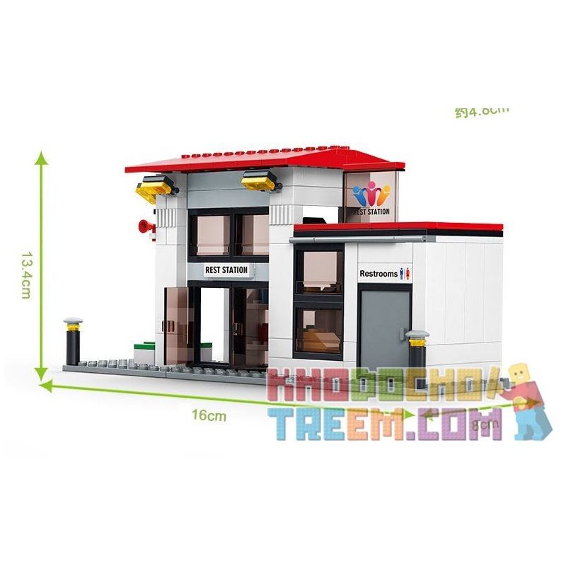 SLUBAN M38-B0318 B0318 0318 M38B0318 38-B0318 Xếp hình kiểu  CITY Heavy Van Truck Xe Container Chở Hàng 537 khối