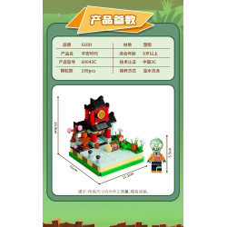 GUDI 60043 Xếp hình lắp ráp ghép mô hình Cơ chế Plants vs. Zombies Phần 2, 4 mô hình: Cảng cướp biển, Thời kỳ đen tối, Thời kỳ hòa bình, Miền Tây hoang dã