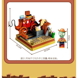 GUDI 60043 Xếp hình lắp ráp ghép mô hình Cơ chế Plants vs. Zombies Phần 2, 4 mô hình: Cảng cướp biển, Thời kỳ đen tối, Thời kỳ hòa bình, Miền Tây hoang dã