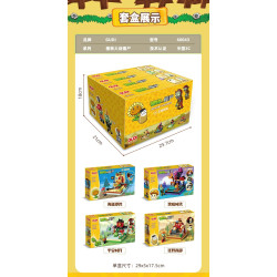 GUDI 60043 Xếp hình lắp ráp ghép mô hình Cơ chế Plants vs. Zombies Phần 2, 4 mô hình: Cảng cướp biển, Thời kỳ đen tối, Thời kỳ hòa bình, Miền Tây hoang dã