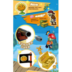 GUDI 60043 Xếp hình lắp ráp ghép mô hình Cơ chế Plants vs. Zombies Phần 2, 4 mô hình: Cảng cướp biển, Thời kỳ đen tối, Thời kỳ hòa bình, Miền Tây hoang dã